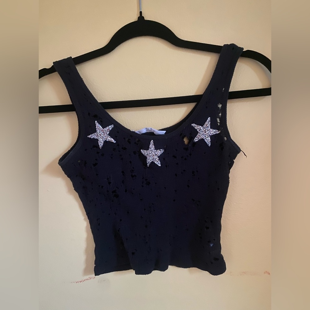 LF tank top slightly worn (pre distressed material)